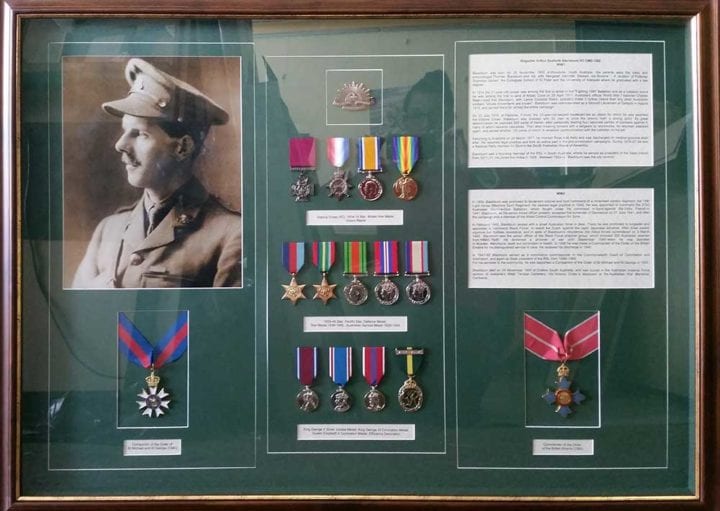 Framing military medals Adelaide Tania Buck